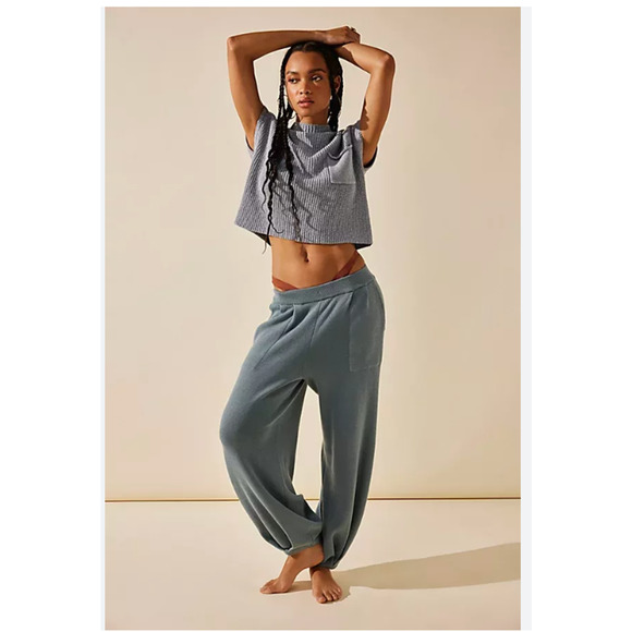 Free People Freya Sweater Set Medium Slate NEW - Picture 1 of 4